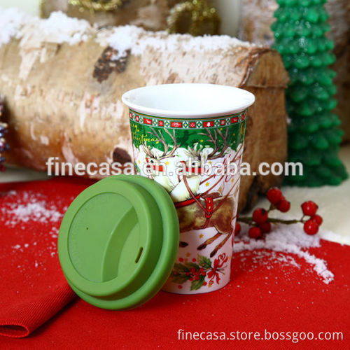 12OZ Christmas Double Wall Ceramic Mug